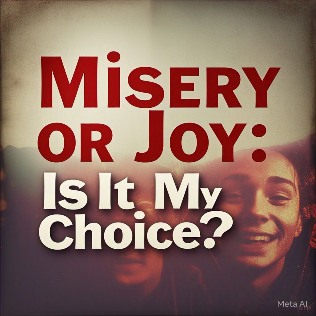 misery or joy/ its your choice